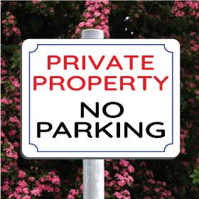 Private-Property-No-Parking-Post-Mounted