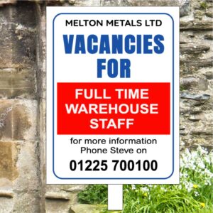 Recruitment Signage - Tall